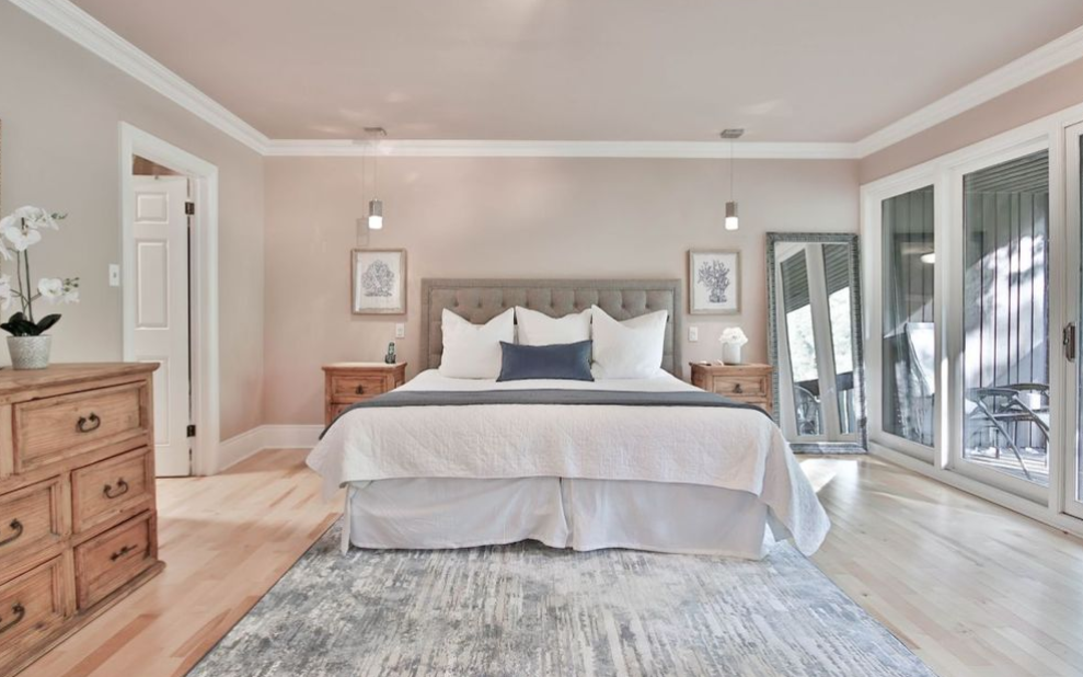 Clean, elegant bedroom professionally cleaned in Colorado Springs