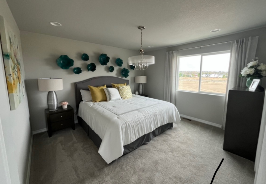 Bright master bedroom with elegant decor freshly cleaned by VYP