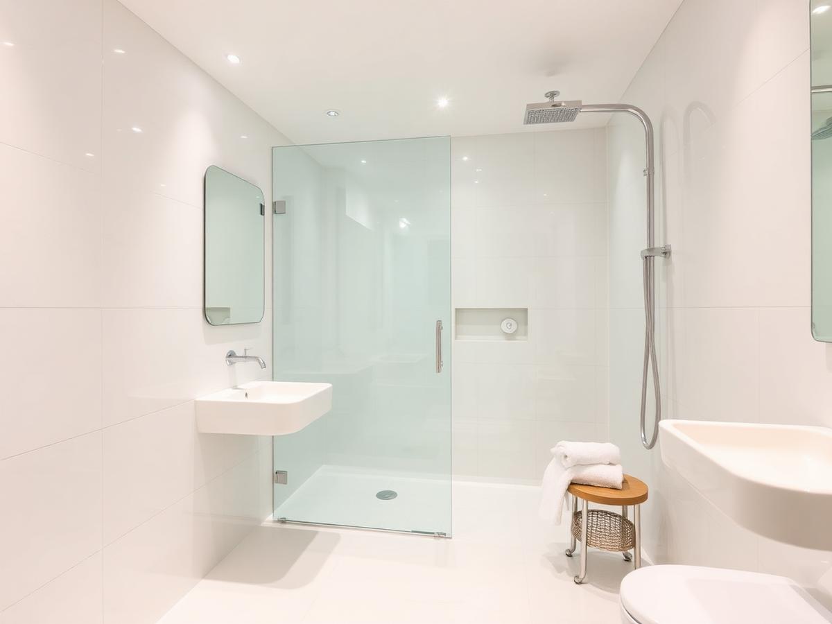 Immaculate bathroom cleaned by VYP Cleaning Services